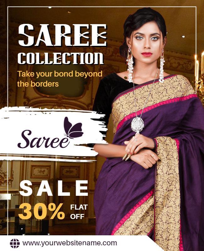 Finn and Gondola Fashion Saree Flyer Template