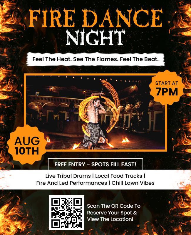 Fire Dance Night Event Flyer Template