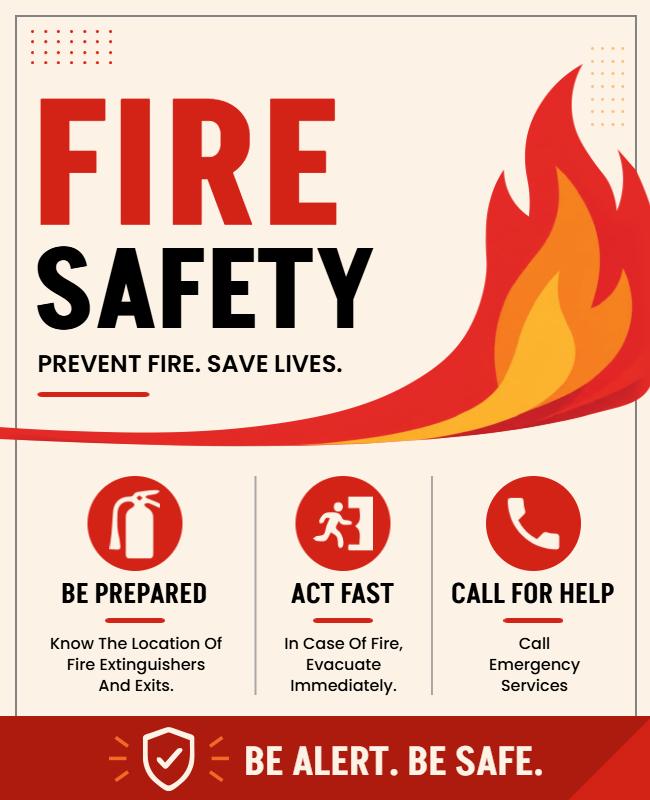 Fire Safety Poster Template