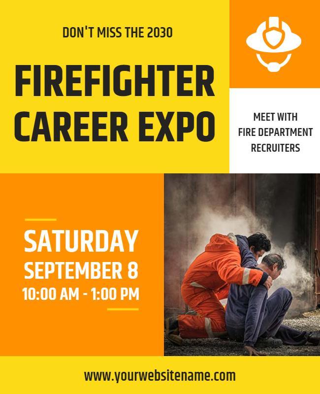 Firefighter Career Expo Event Flyer Template