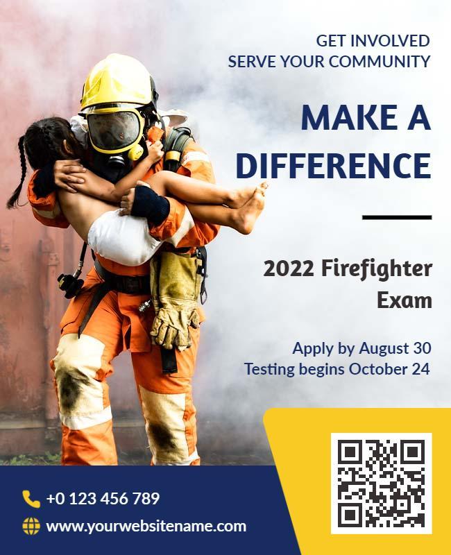 Firefighter Exam Recruitment Flyer Template