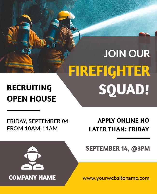 Firefighter Recruiting Open House Flyer Template