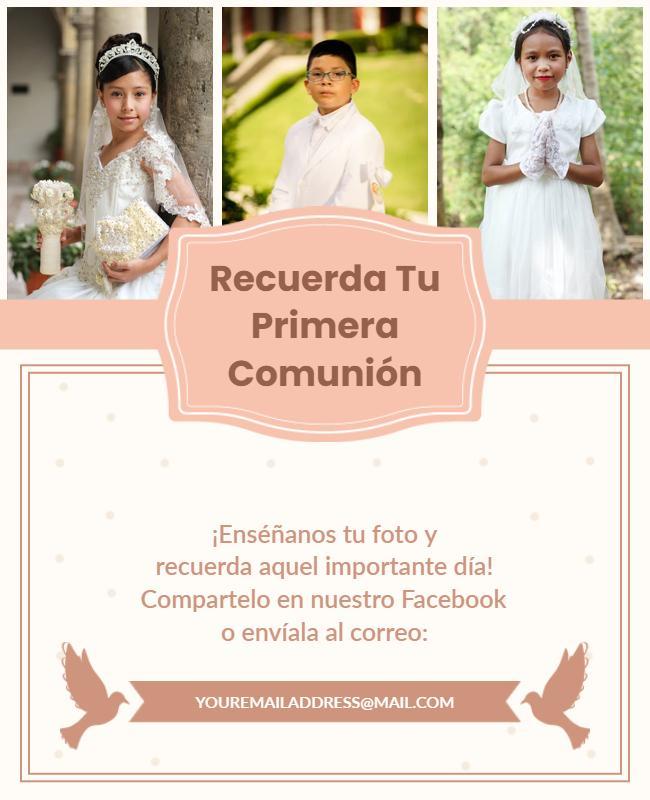 First Communion Memory Celebration Flyer Template