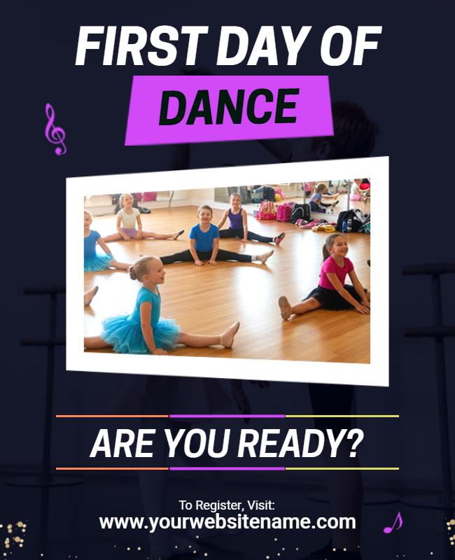 First Day of Dance Class Flyer Template
