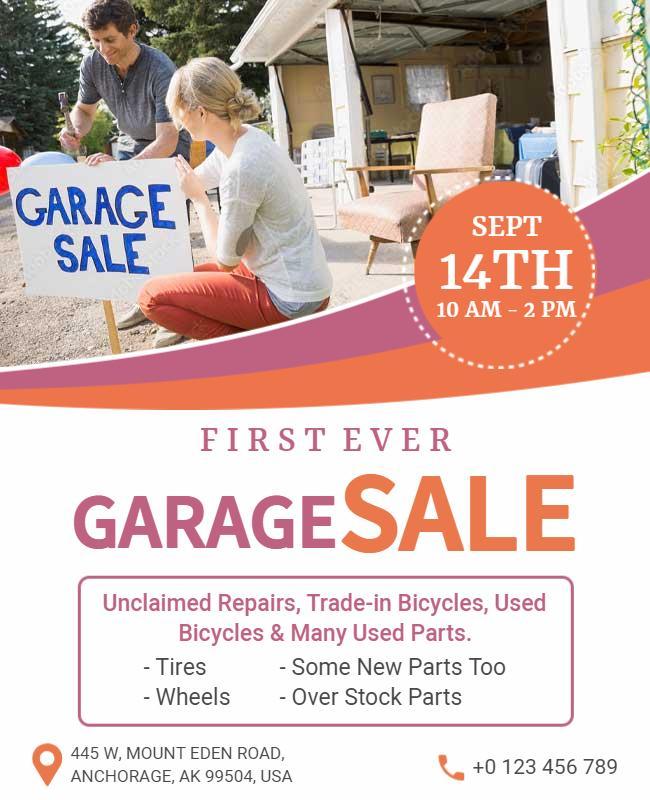 First Ever Community Garage Sale Flyer Template