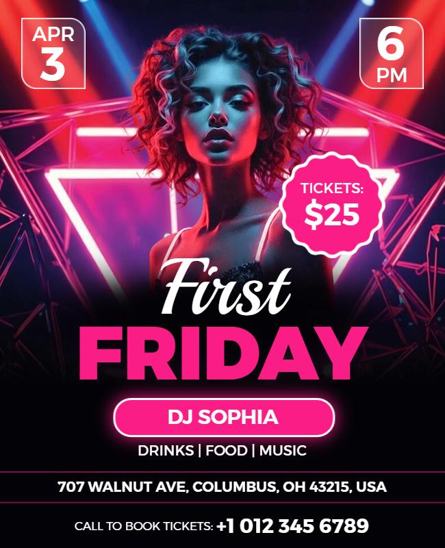 First Friday Party Event Flyer Template
