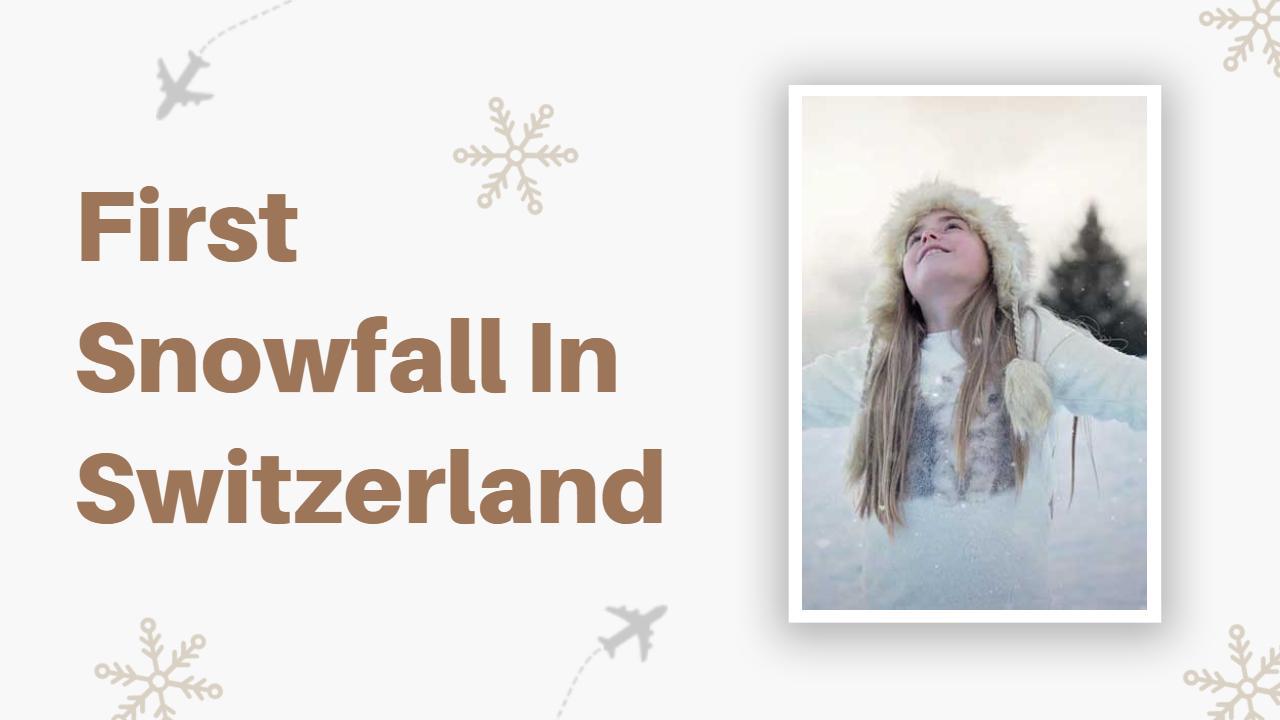 First Snowfall Adventure Switzerland Trending YouTube Thumbnail Template