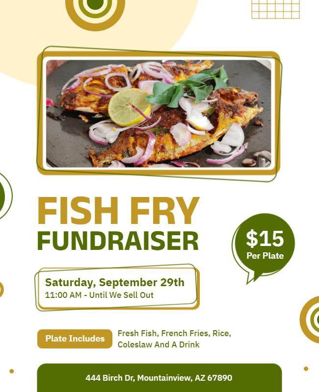 Fish Fry Fundraiser Event Flyer Template