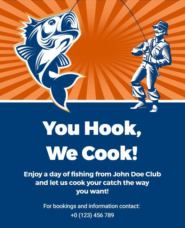 Fishing Club Catch and Cook Event Flyer Template