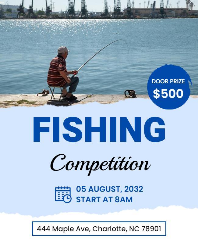 Fishing Competition Event Flyer Template