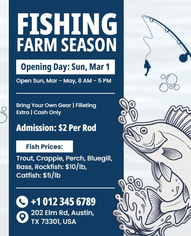 Fishing Farm Season Event Poster Template