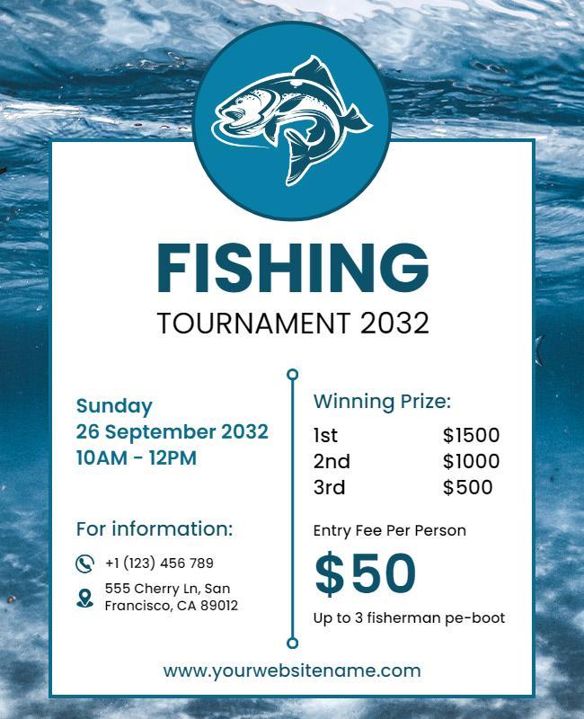 Fishing Tournament Event Flyer Template