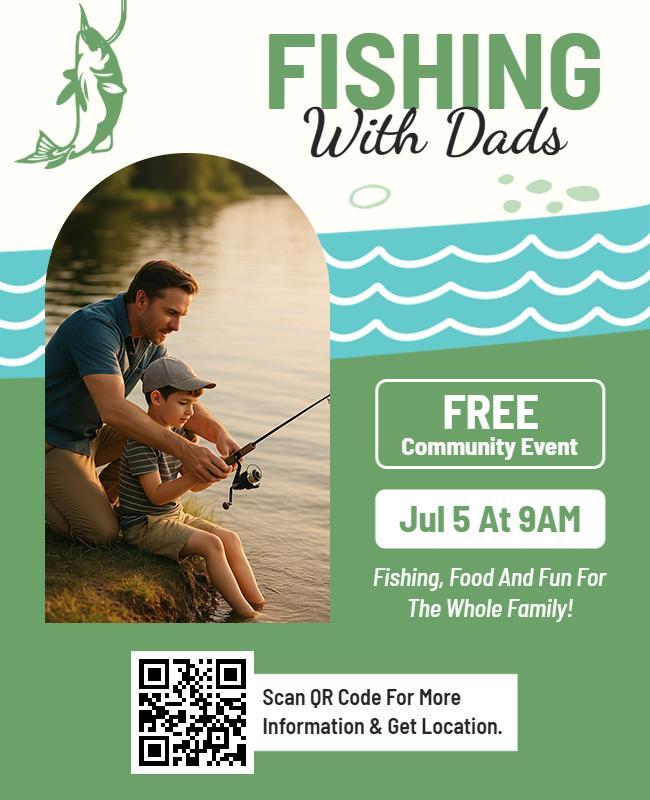 Fishing with Dads Community Event Flyer Template