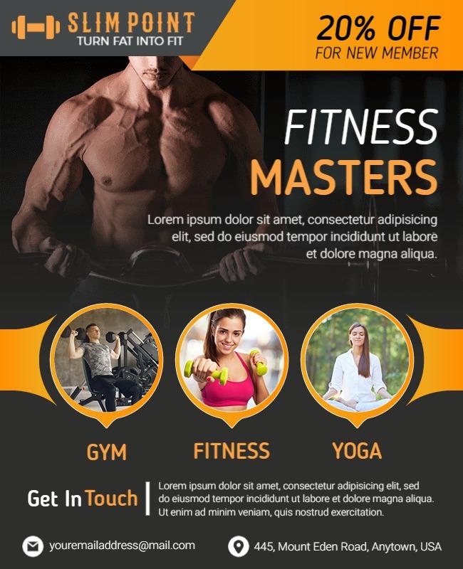 Fitness and Gym Promotion Flyer Template