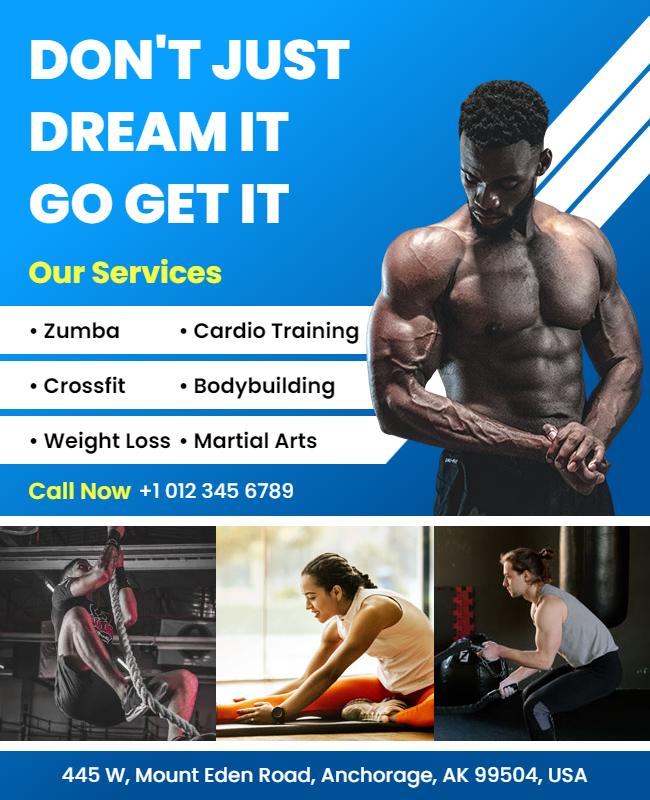 Fitness and Personal Training Services Flyer Template