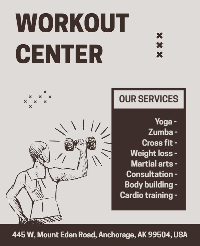 Fitness and Wellness Services Flyer Template