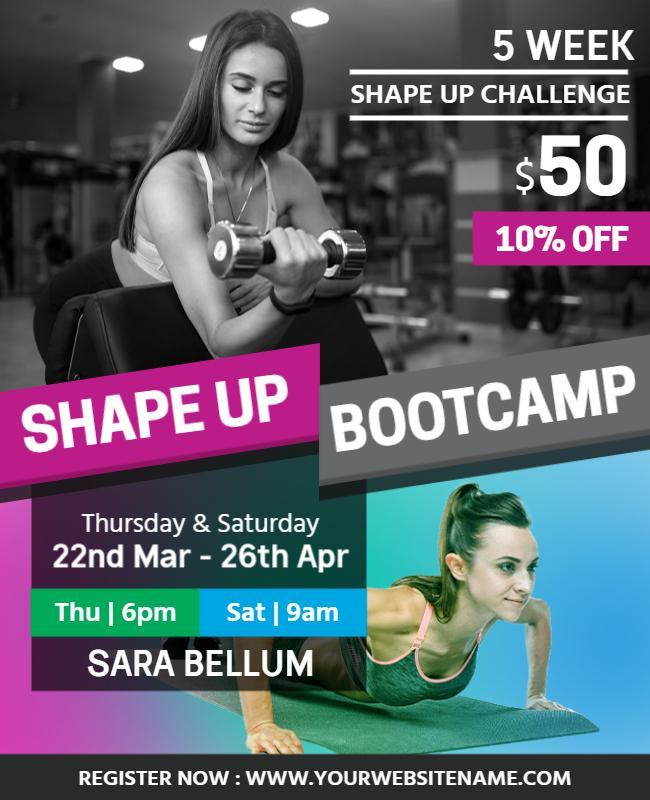 Fitness Bootcamp Promotion Flyer Template