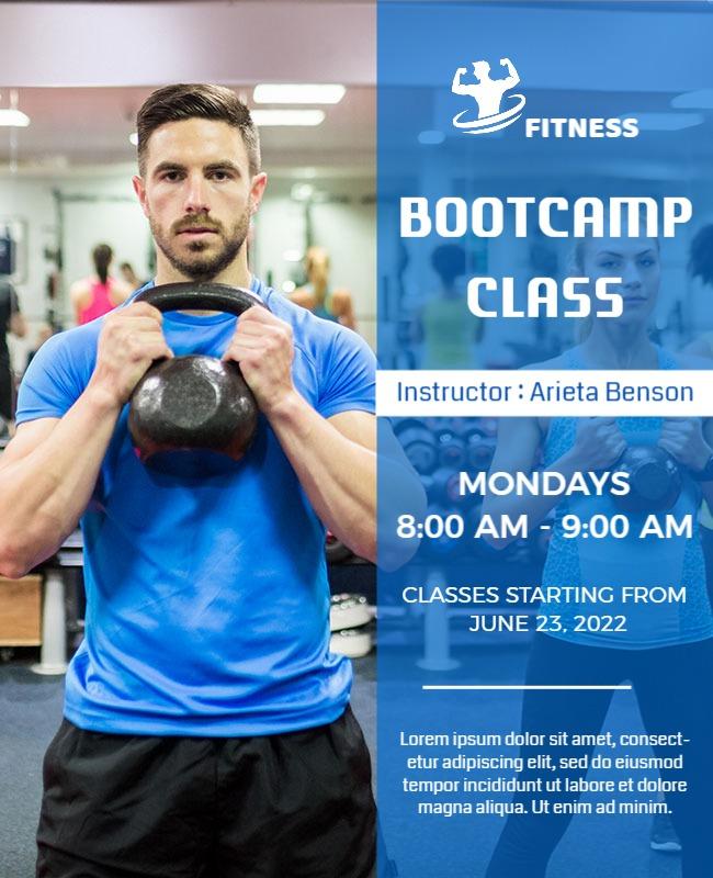 Fitness Bootcamp Training Class Flyer Template