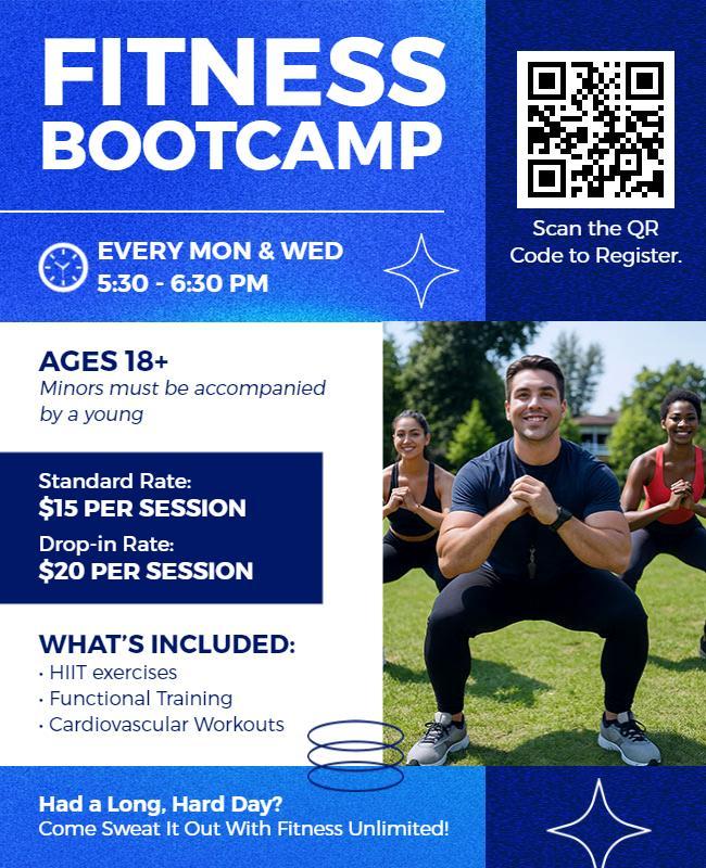 Fitness Bootcamp Training Session Flyer Template