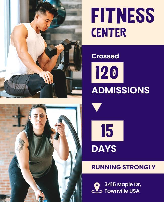 Fitness Center Promotional Achievement Flyer Template