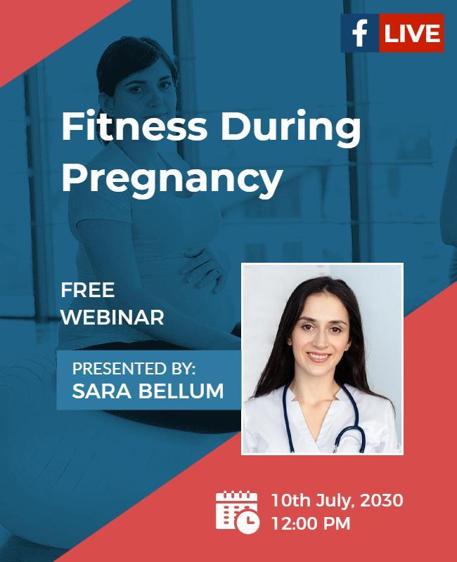 Fitness During Pregnancy Webinar Flyer Template