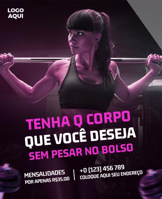 Fitness Gym Membership Promotion Flyer Template