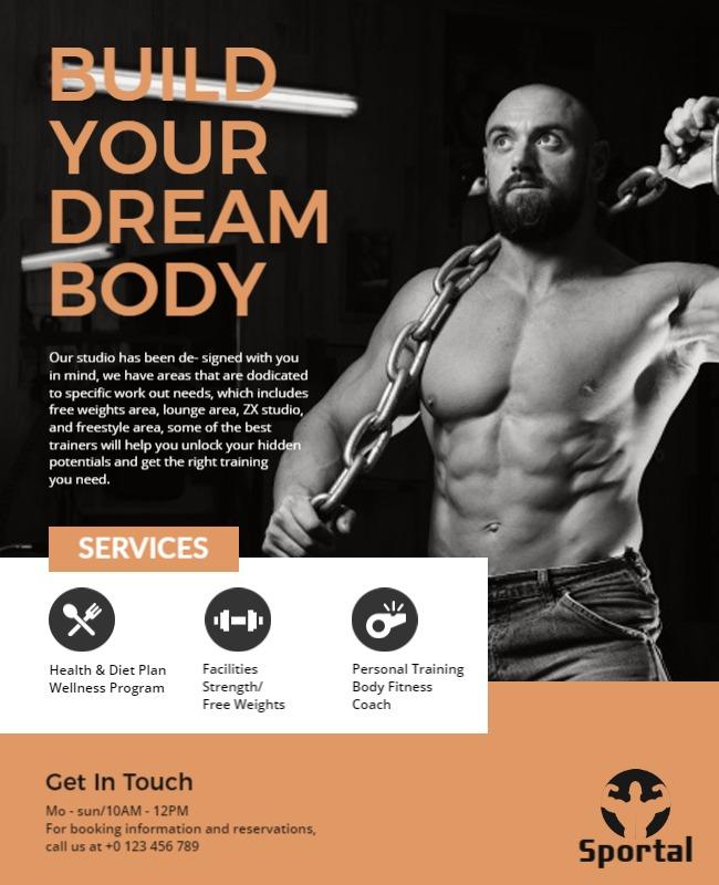 Fitness Gym Personal Training Promotion Flyer Template