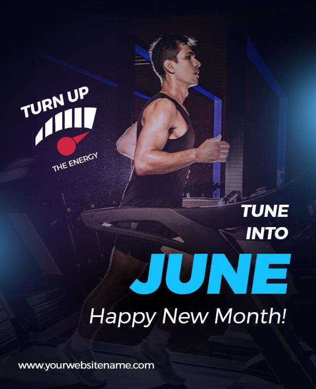 Fitness Gym Promotion Flyer for June Template