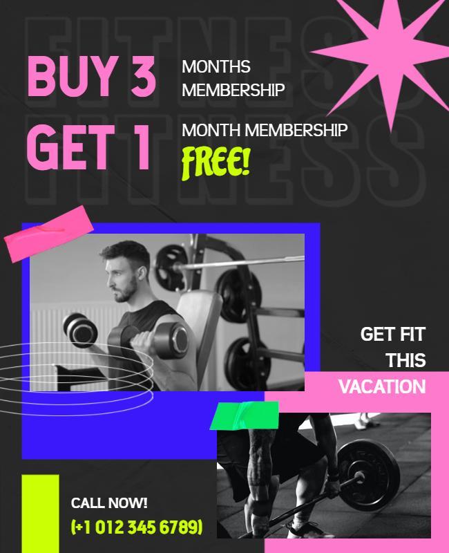 Fitness Gym Promotion Flyer Template