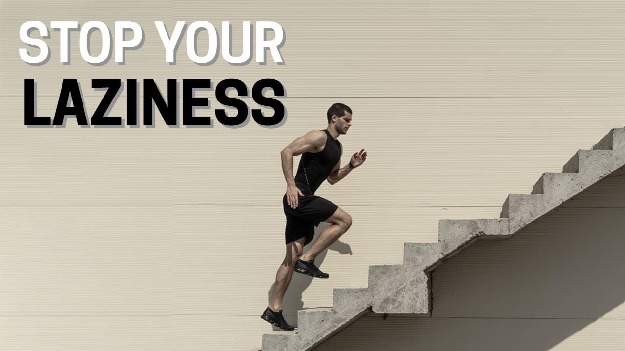 Fitness Motivation Overcoming Laziness Trending YouTube Thumbnail Template