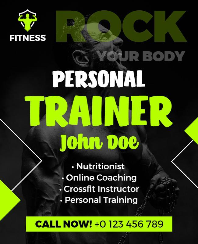 Fitness Personal Trainer Flyer Template