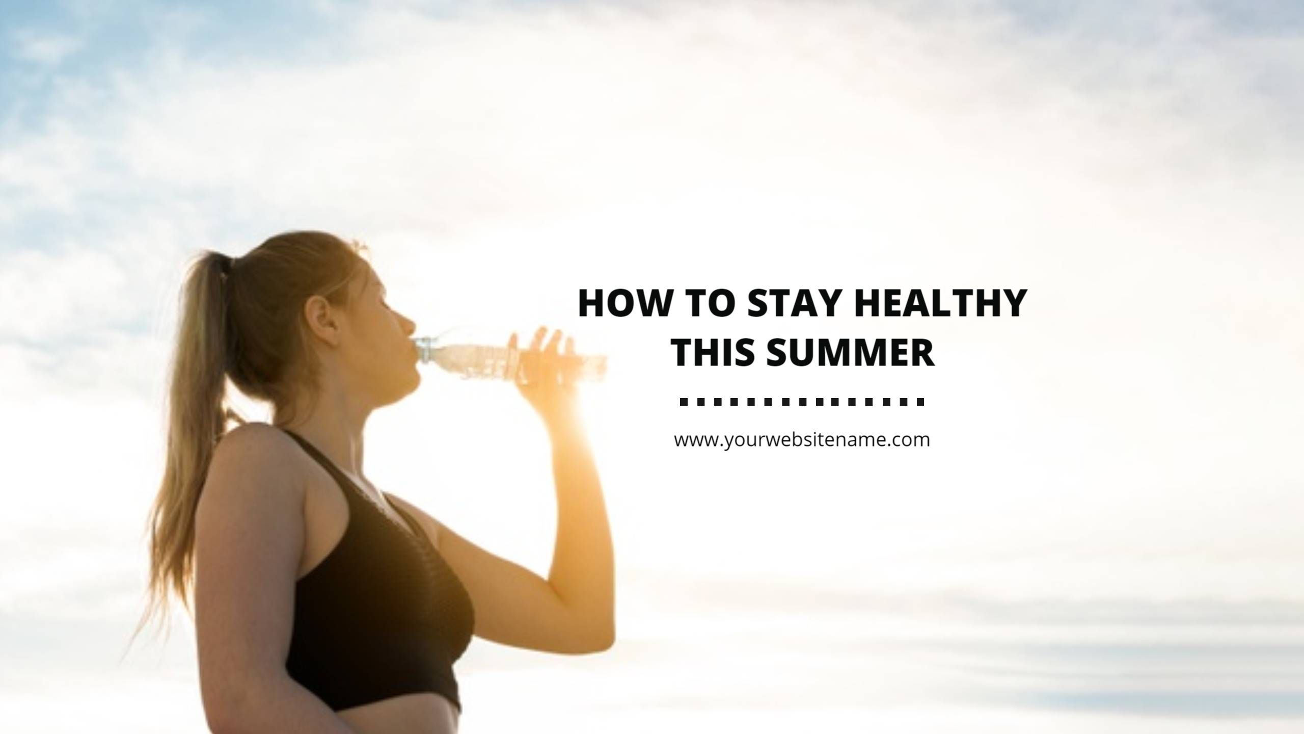 Fitness Tips for Staying Healthy This Summer YouTube Banner Template