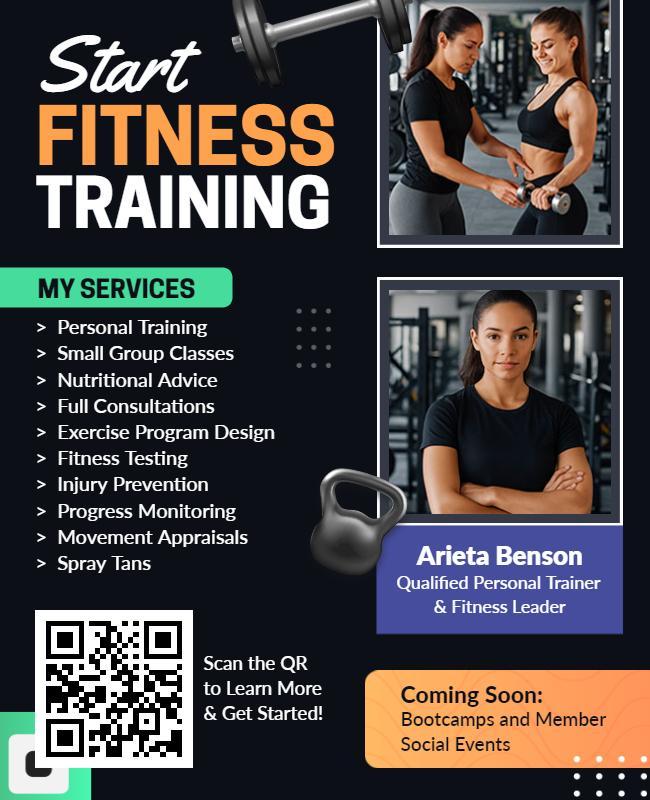 Fitness Training Program Flyer Template