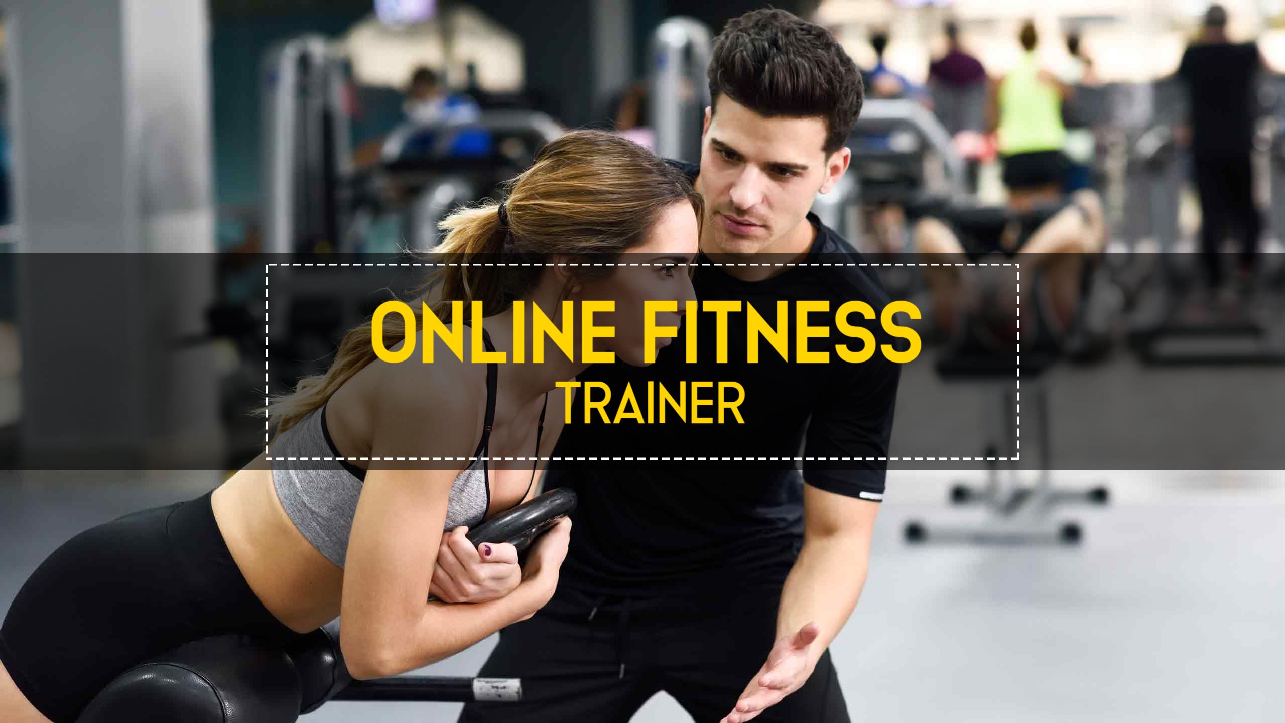 Fitness Training Session Highlighting Online Trainer YouTube Banner Template