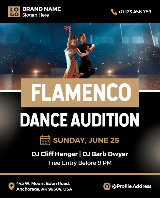 Flamenco Dance Audition Event Flyer Template