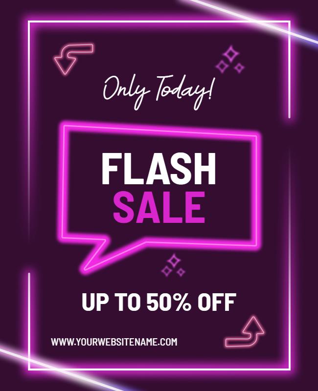 Flash Sale Discount Promotion Flyer Template