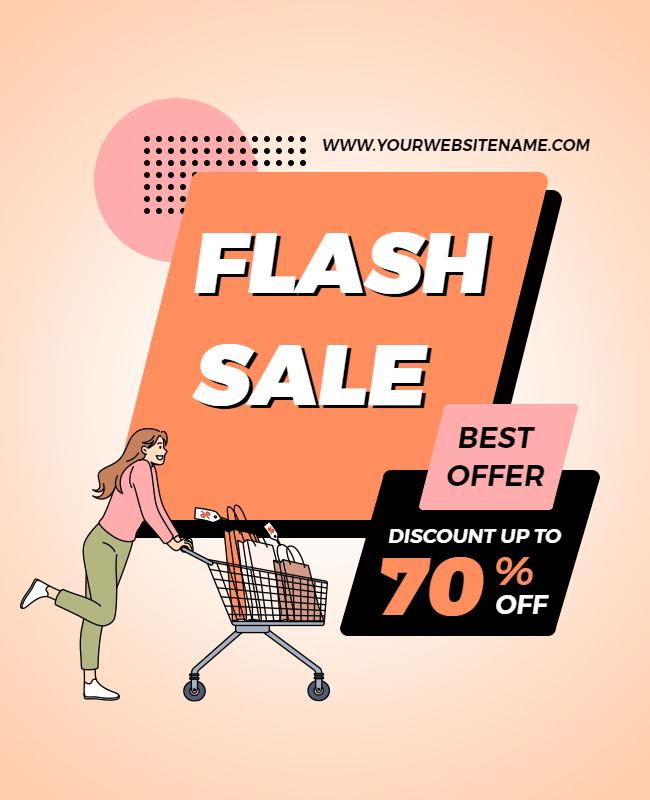 Flash Sale Discount Promotional Flyer Template