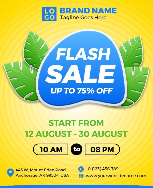 Flash Sale Retail Promotional Flyer Template