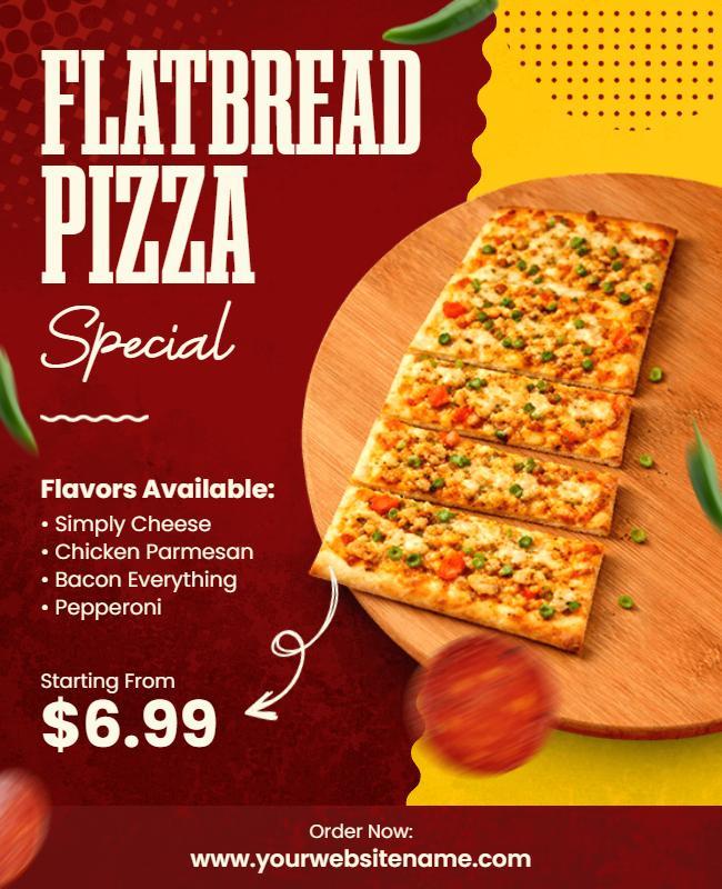 Flatbread Pizza Special Offer Flyer Template