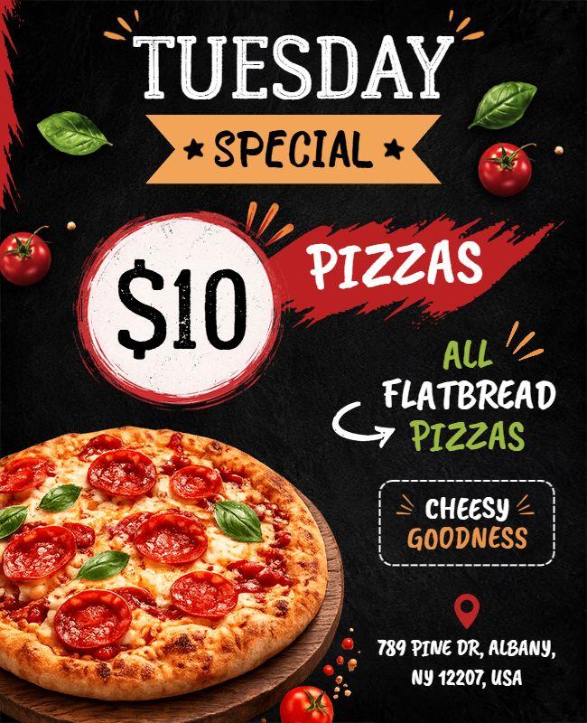 Flatbread Pizzas $10 Deal Flyer Template