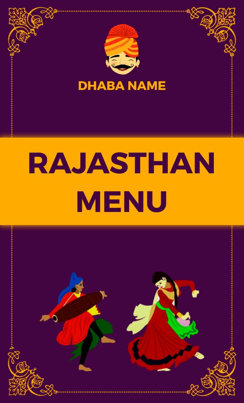 Flavorful Curries and Spicy Dishes of Indian Cuisine Menu Template