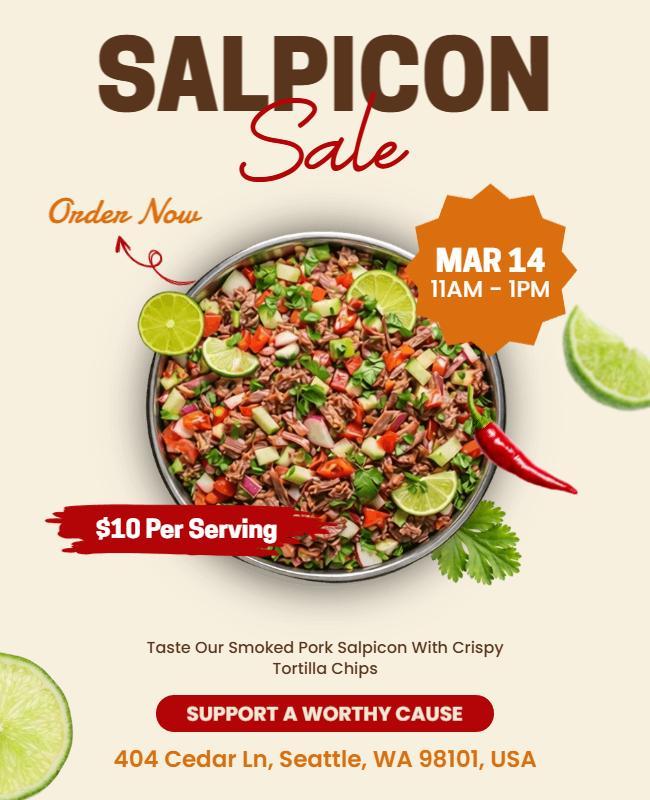 Flavorful Salpicon Sale Flyer Template