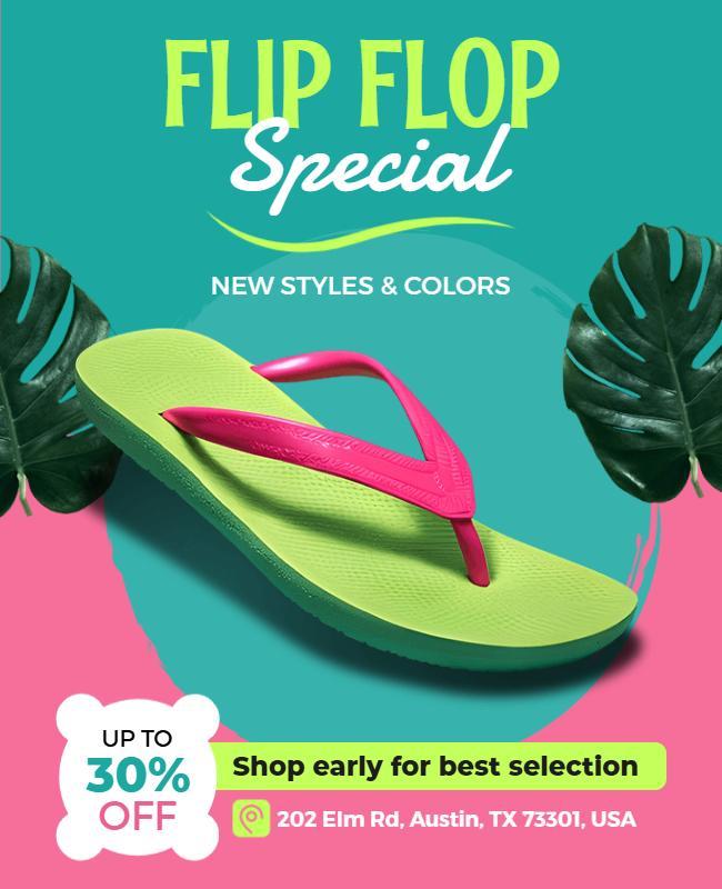 Flip Flop Sale Promotion Flyer Template