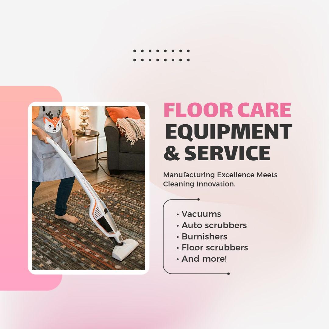 Floor Care Equipment and Service Promotional Instagram Flyer Template