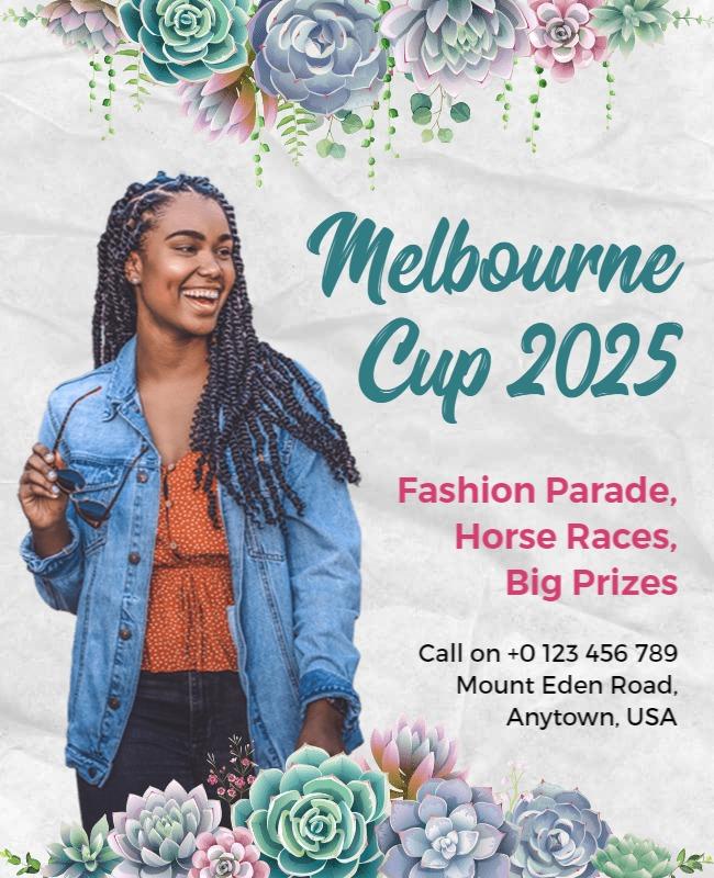 Floral Elegant Fashion Parade Event Poster Template