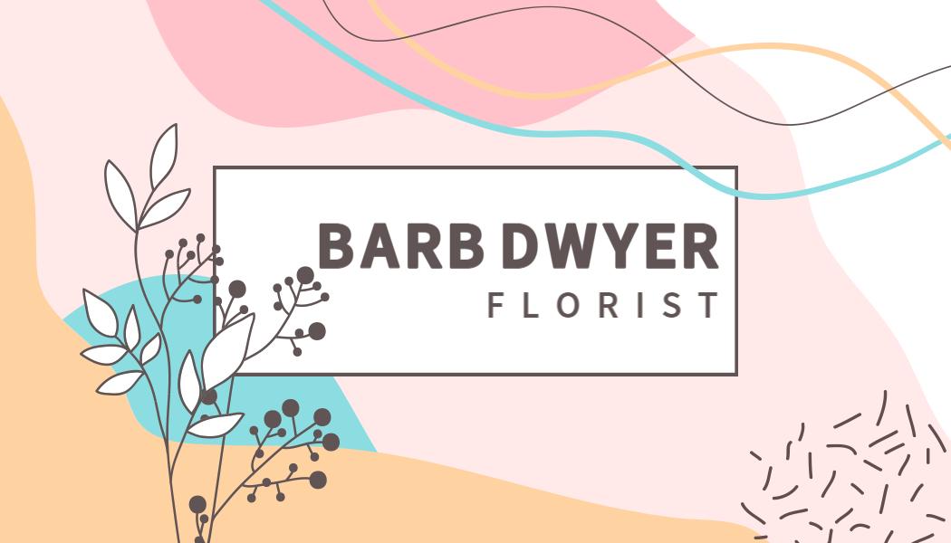 Floral Pastel Design for Elegant Florist Business Card Template