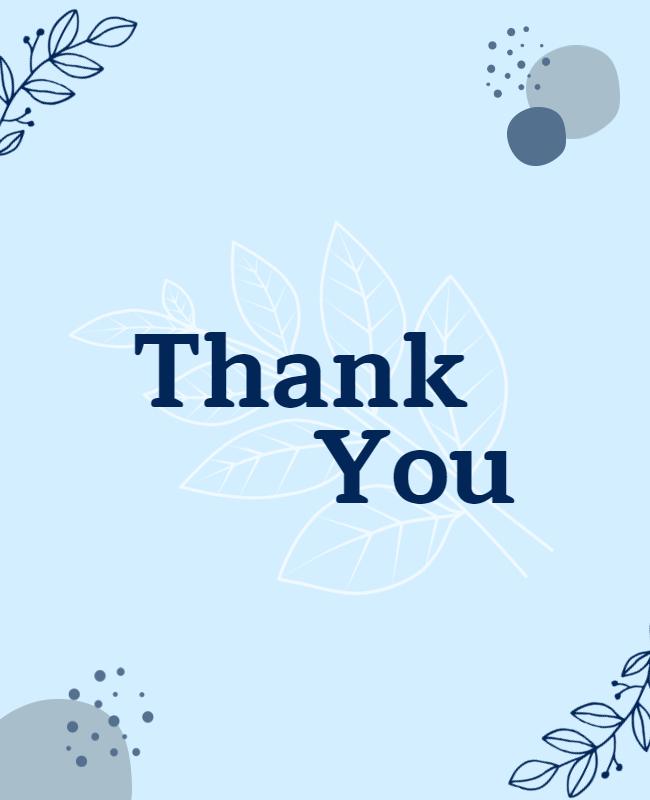 Floral Thank You Appreciation Flyer Template