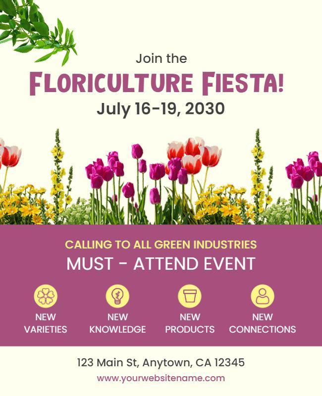 Floriculture Fiesta Event Flyer Template