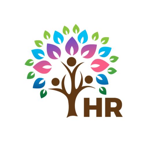Flourishing Tree with Colorful Leaves Symbolizing HR Growth Logo Template