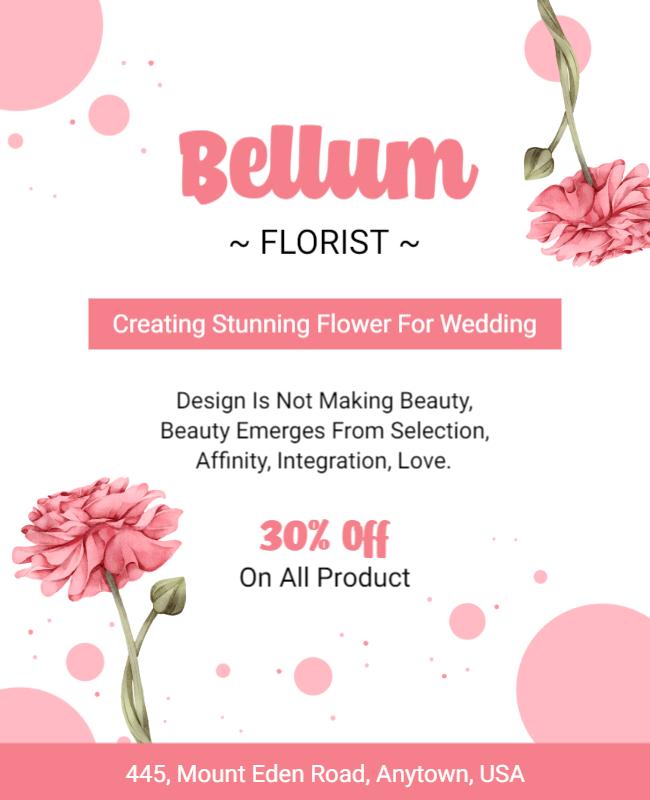 Flower Offer Florist Flyer Template